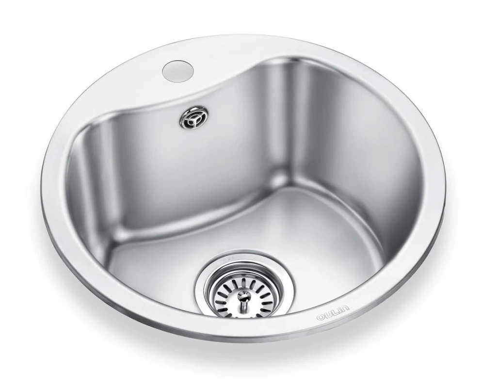 Кухонная мойка Oulin OL-357. Нержавеющая сталь. Шумопоглощающие накладки. 15 лет