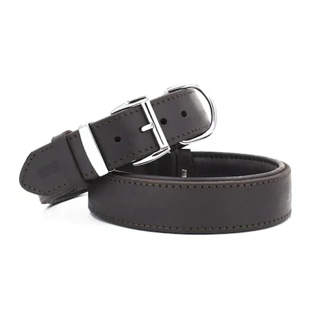 

Adjustable Handmade Petzania Oil Genuine Leather Dog Collar 4x57-65cm Brown Pitbull Bulldog Beagle Pet Accessories Neck Strap