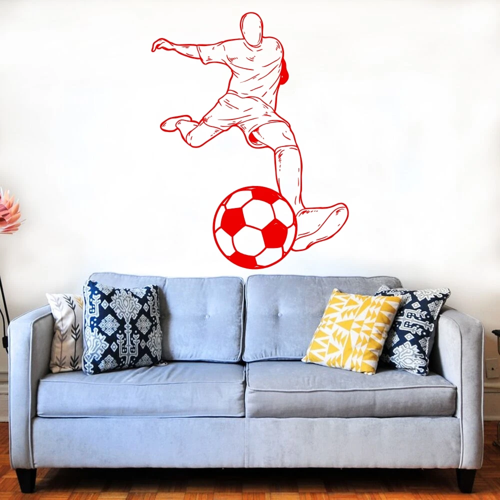 Креативная Наклейка на стену с изображением футбола | Дом и сад