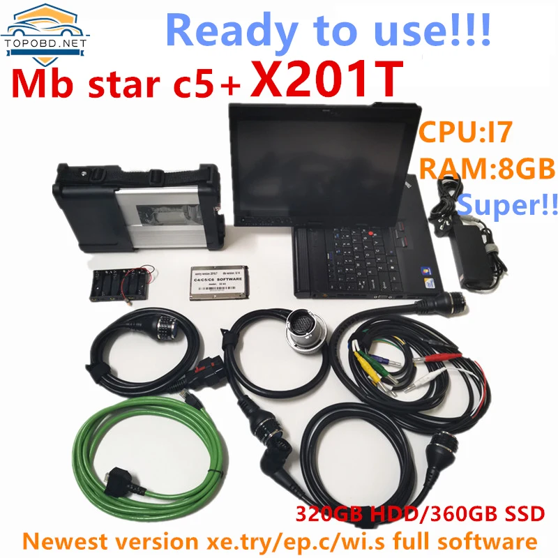 Мультиплексор MB STAR C5 для Benz mb SD Connect xentr.y/wis/ep.c диагностики автомобиля benz l.enovo X201T i7