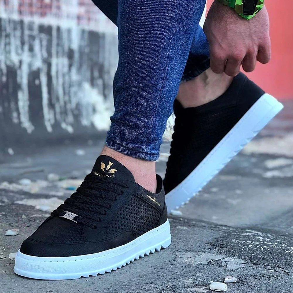 Wagoon WG505 Siyah TR Erkek G nlдки Ayakkabı Yüksek Taban Tüm Renkler İtürk Türk aza hполучить Kargolama