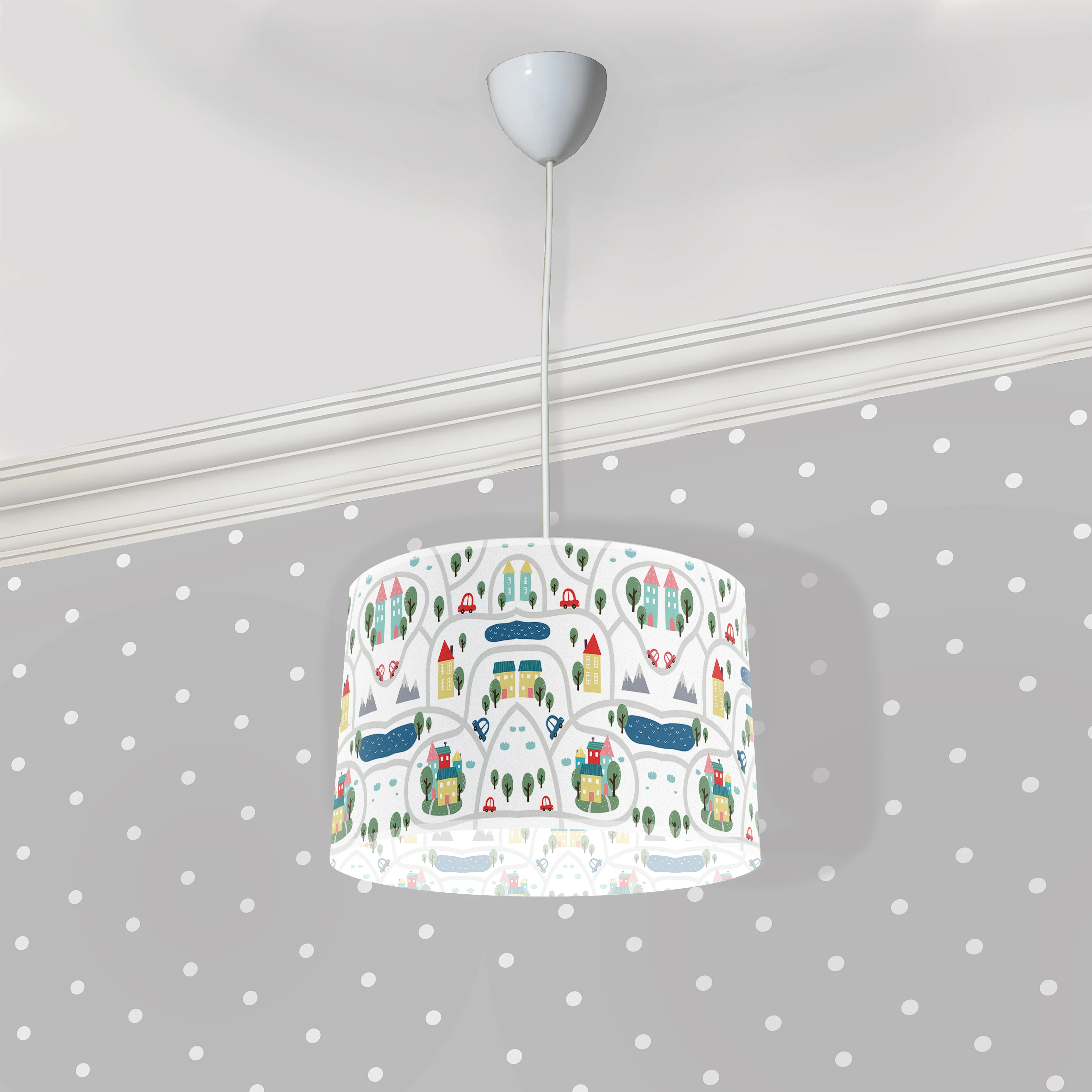 

Car Pattern Children 'S Room Pendant Lamp Chandelier Lighting Lamp Road Educational Star Cloud Baby Room Decoration