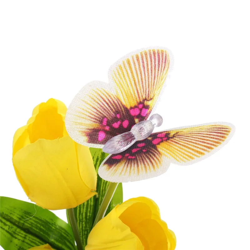 1/2 шт Искусственный тюльпан Солнечный СВЕТОДИОДНЫЙ светильник садовый пейзаж