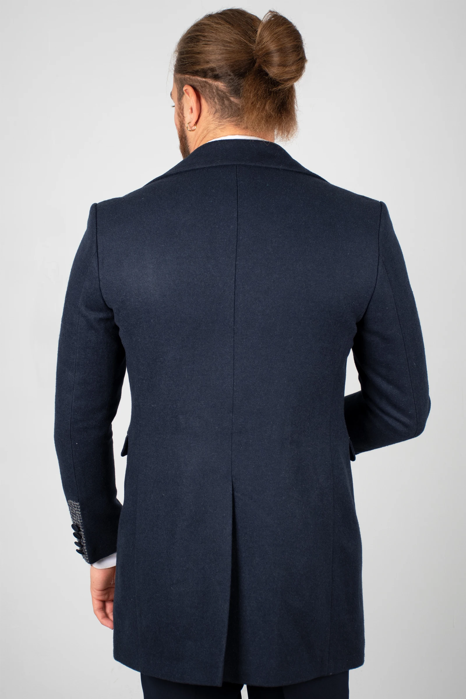 Мужское темно-синее пальто DeepSEA, роскошное спортивное пальто со штампами, облегающее Теплое повседневное длинное пальто в итальянском стил... от AliExpress WW