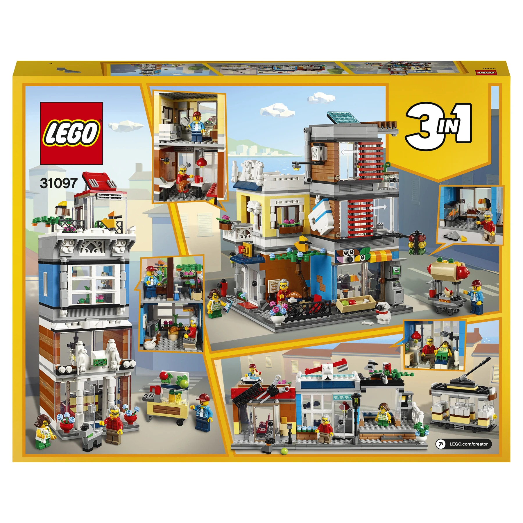 Конструктор LEGO Creator 31097 Зоомагазин и кафе в центре города | Игрушки хобби
