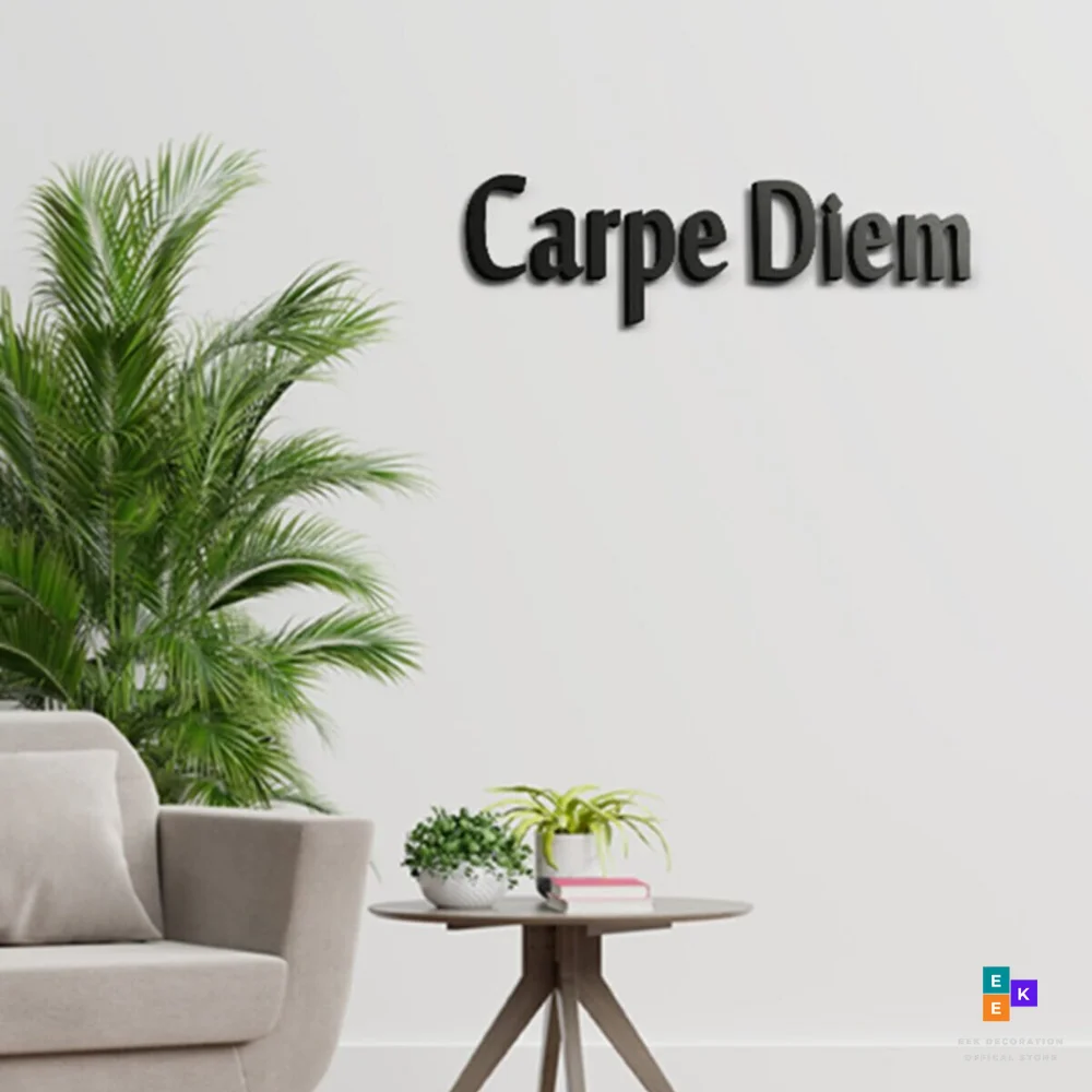 

Carpe Diem МДФ стол лазерная резка граффити для письма новый домашний подарок кухонная комната украшения деревянные граффити