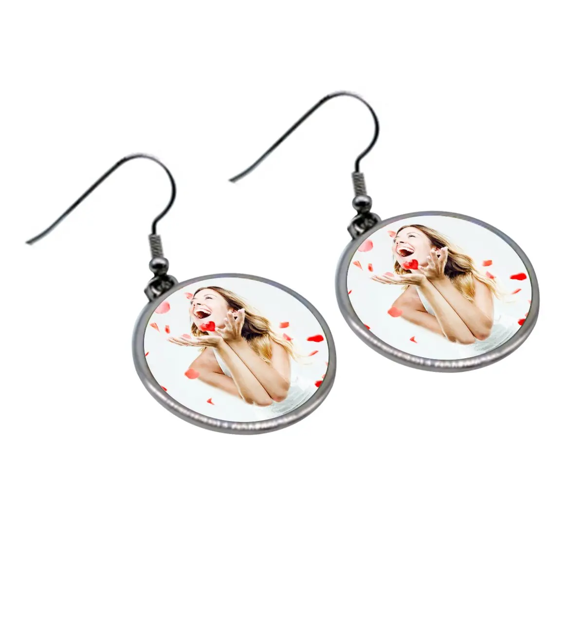 

Personalized Photo Round Earrings