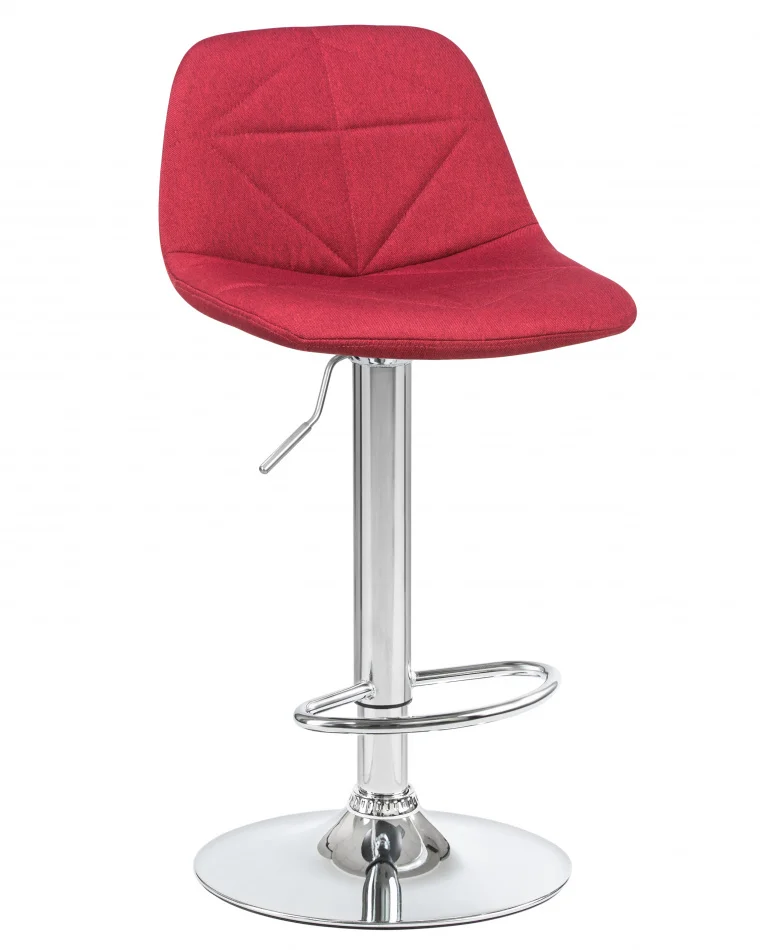 Стул барный DINA цвет сиденья бордовый основания хром |