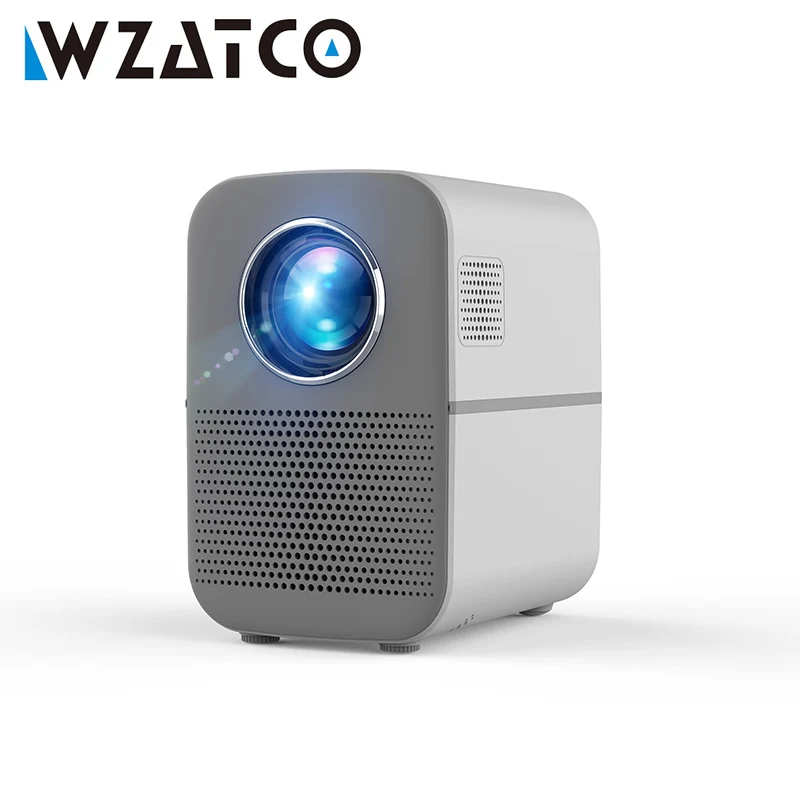 WZATCO M9 светодиодный проектор Bluetooth HDMI 1280x720 Поддержка Full HD Смарт видео электронный
