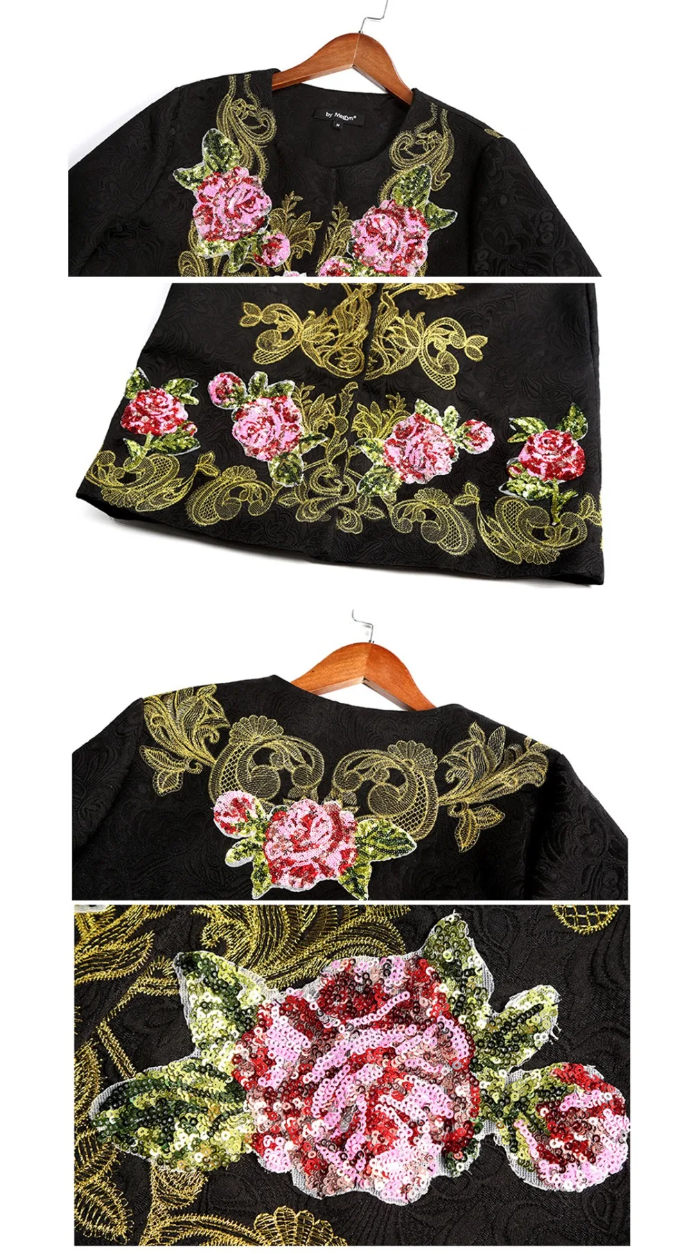 Осень, Женское пальто, модное, подиум, с принтом кактуса, 3XL, Тренч, элегантное, женское, с длинным рукавом, большое, шерстяное, с вышивкой, пальто