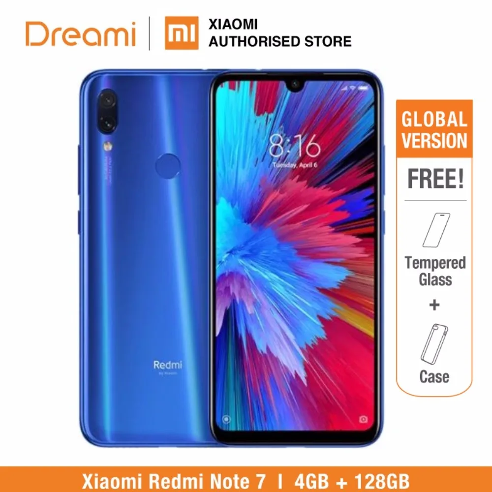 Глобальная версия Redmi Note 7 128 GB rom 4 GB ram(абсолютно новая и герметичная коробка) официальная rom, note7 128 gb - Цвет: Blue 128GB