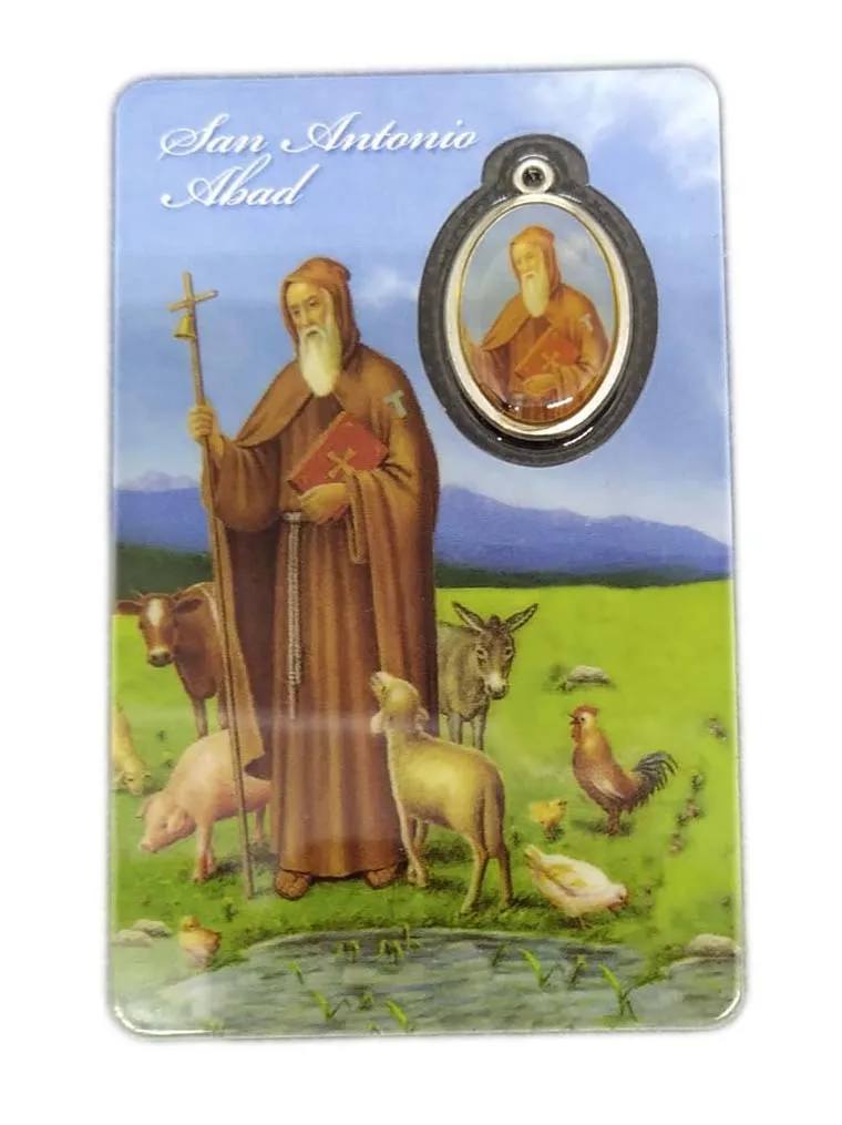 San Antonio Abad Anton medal stamp pet pattern animal friend |