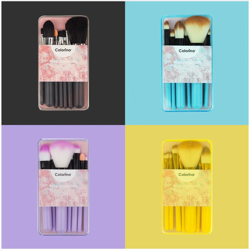 

Soft Fluffy Makeup Brushes Set 7Pcs For Cosmetics Foundation Blush Powder Eyeshadow Kabuki Blending Makeup Brushes Beauty Tool