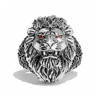 lion head rings for men women silver color domineering animal punk morcycle biker party mens ring male jewelry gift