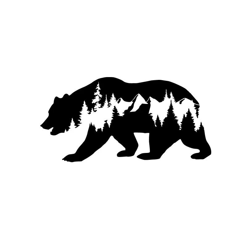 

Виниловая наклейка с изображением медведя и гор приключений, декор для дверей и окон автомобиля, наклейки для ноутбуков Apple MacBook Pro/Air с изображением животных