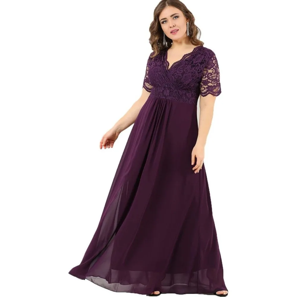

Angelino Boutique Dd793 кружевное вечернее платье фиолетового цвета❤️Ev гостей для белого серого коричневого Красного фиолетового