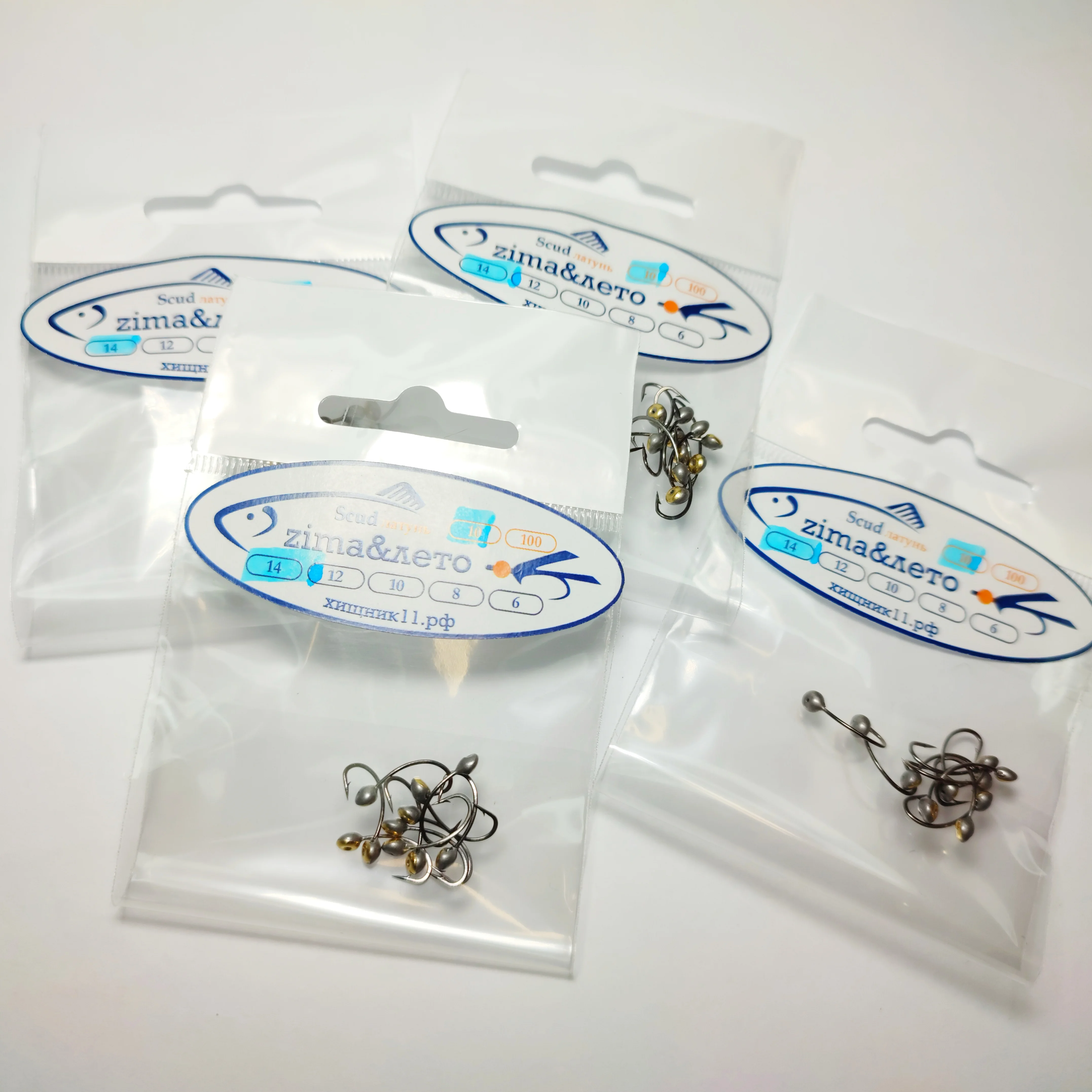 Крючок с чешуйкой 10шт. ОП (обратная пайка). Мормышка. Усиленный Корейский крючок