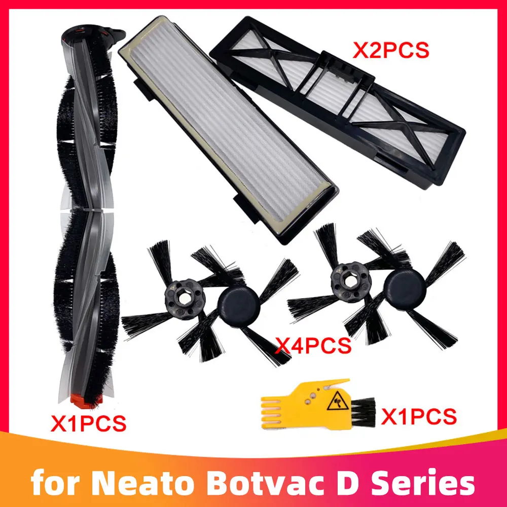 Para Neato Botvac D Series D3 D4 D5 D6 D7 D70E D75 D80 D85 Robot aspirador cepillo lateral principal piezas de filtro Hepa