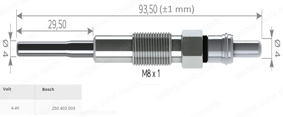 BGP32-1 4 шт. нагреватель свечи зажигания GX2094, 96440144, GE125 для