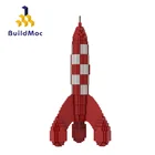 Конструктор MOC Space Moon Rocket Buliding для Тинтин, Детский конструктор Стрела, развивающая игра для детей, подарок на день рождения