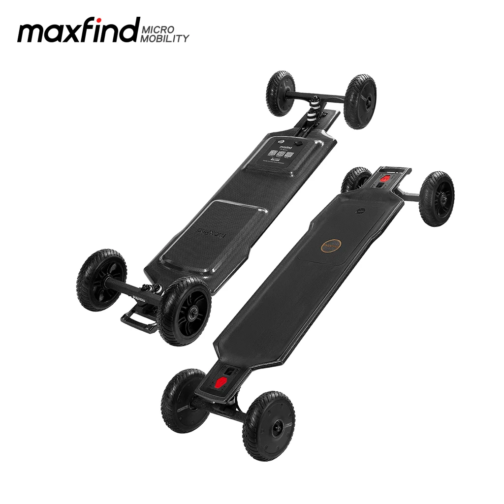 

Off Road Electric Skateboard Double Drive Hub Motor Big Wheels Mountains Board Maxfind FF PLUS with Remote Controller