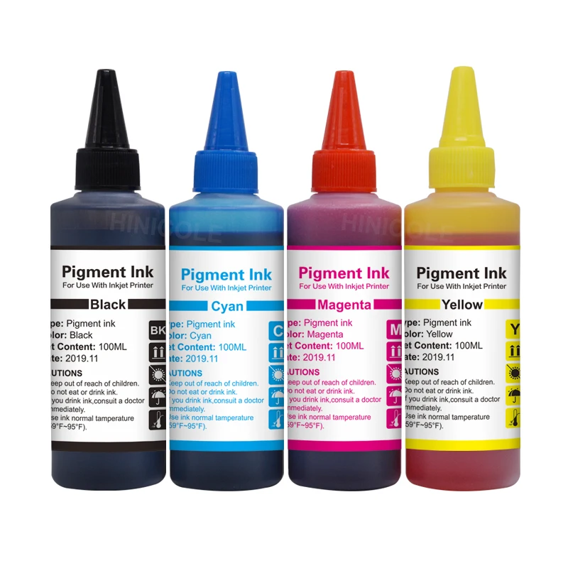 HINICOLE универсальные пигментные чернила для струйных принтеров Epson с BK C M Y 4