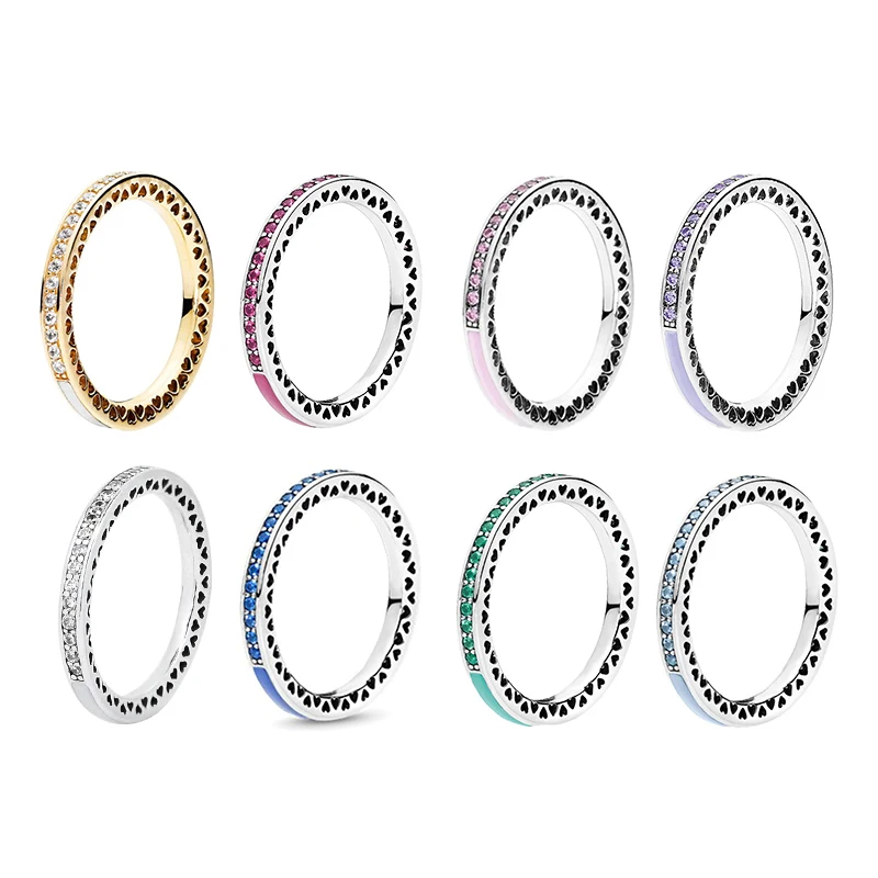 

2020 New High Quality 100% 925 Original Heart-shaped Ring Fashion Women's Jewelry (multiple Colors Are Available)