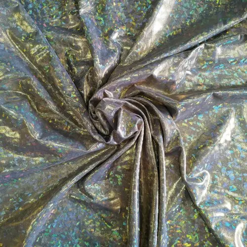 Gold holo grey Новая biflex ткань, 200 gsm блестящая ткань для купальников, 4 способа растягивания, biflex, лайкра ткань, спандекс, MK - Цвет: Gold holo grey