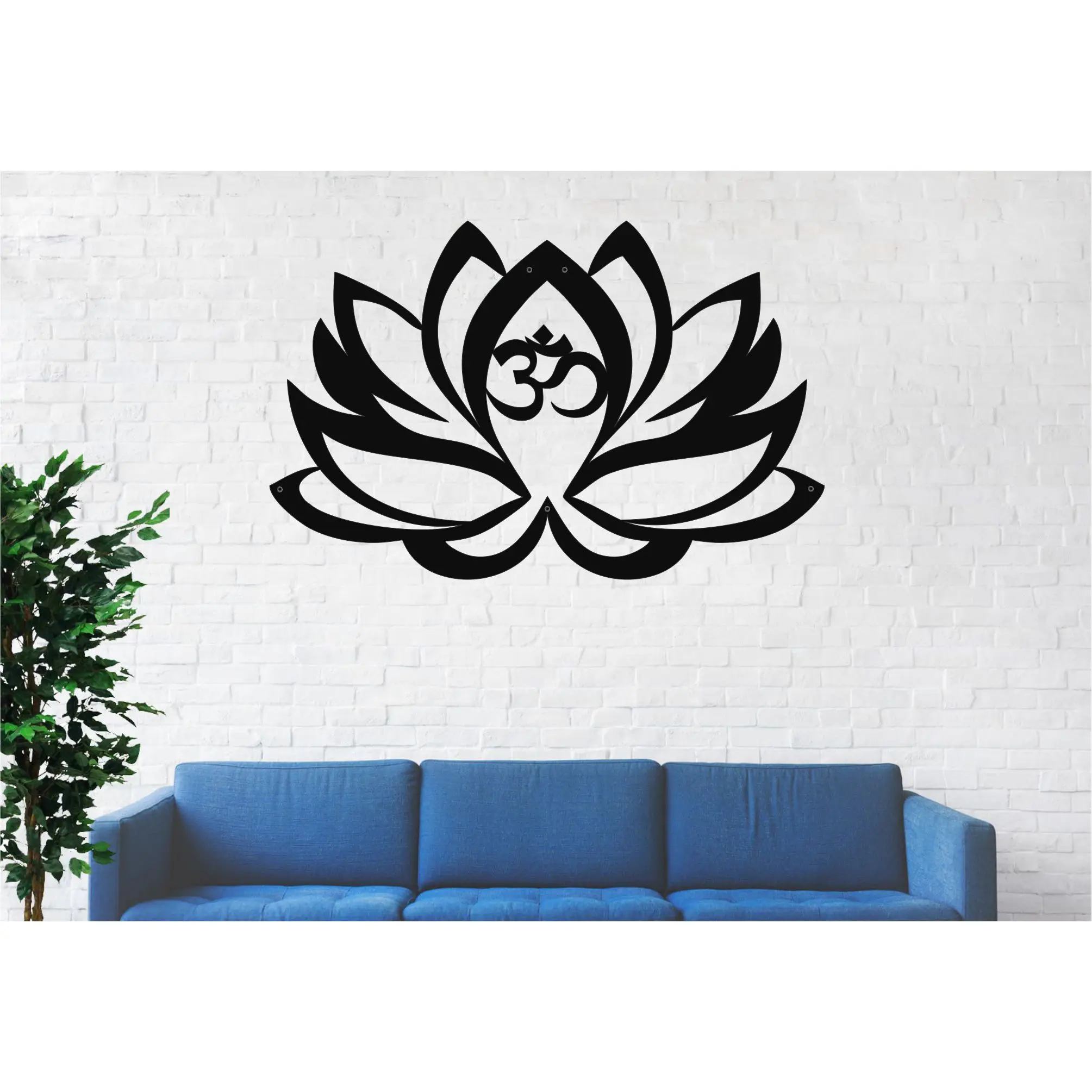 

Dekadron Metal Wall Art, Metal Lotus Om Flower, Metal Wall Decor