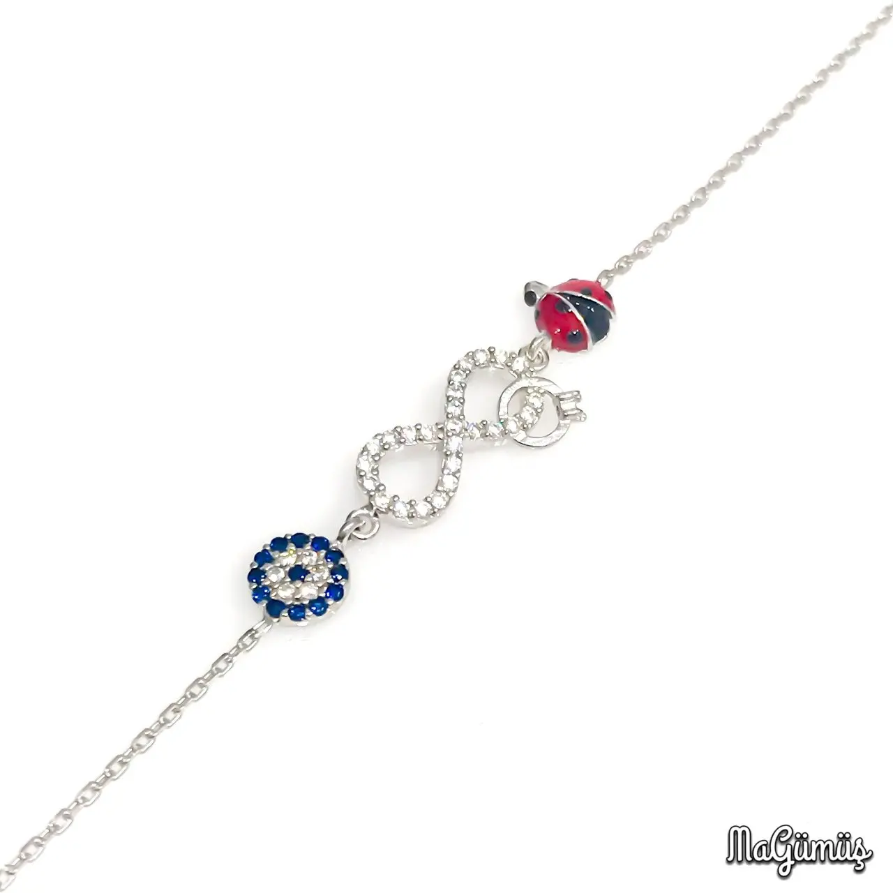 

Solitaire Eternity Ladybug The Genres Change silver bracelet