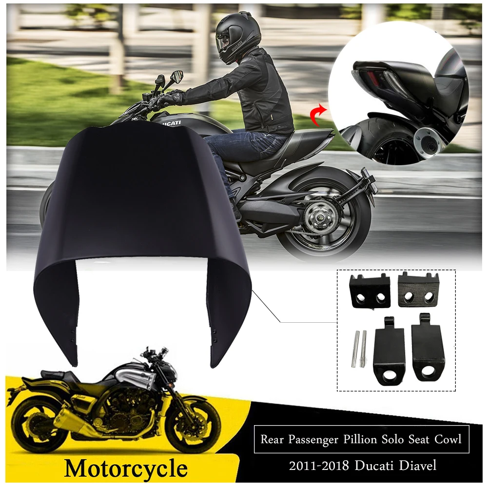 Для 2011- Ducati Diavel мотоциклетная Рама черный задний хвост пассажирский задник Solo жесткое сиденье крышка капота