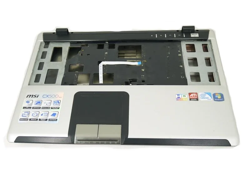 Нижняя часть корпуса от ноутбука MSI CX500 (черно серая) уценка|Комплектующие для