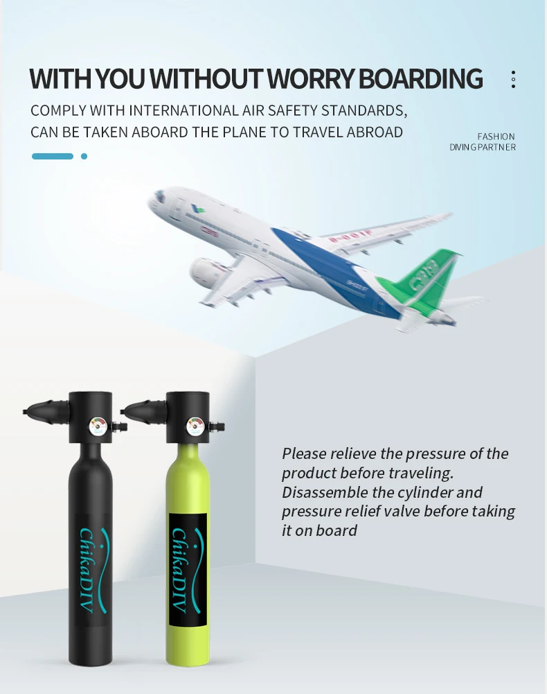 Мини-резервуар для подводного плавания ChikaDiv 0 5 л снаряжение дайвинга кислородный