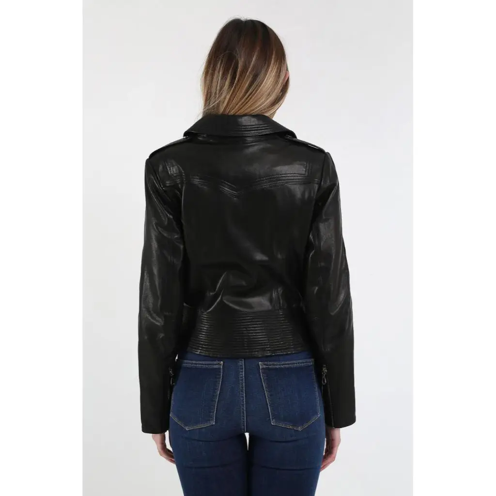 Women Leather Jacket Genuine Real Leather Jacket leather Coat lambskin coat Female Jacket Genuine Leather Women's Black Coat