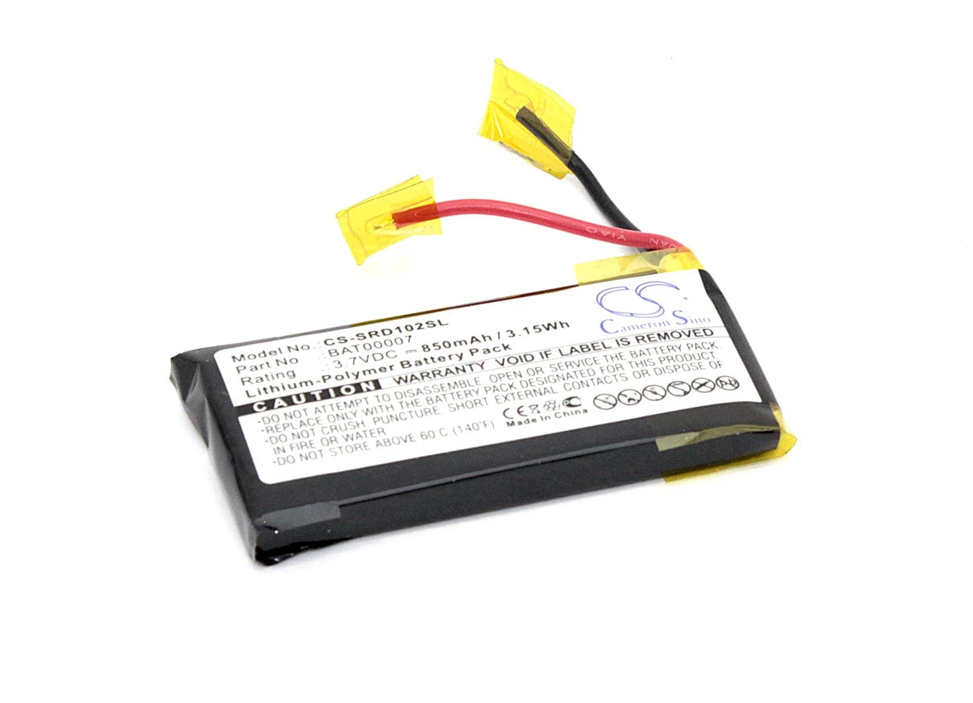 Аккумуляторная батарея (аккумулятор) CameronSino CS-SRD102SL для Cardo Scala Rider Packtalk 850mah - купить