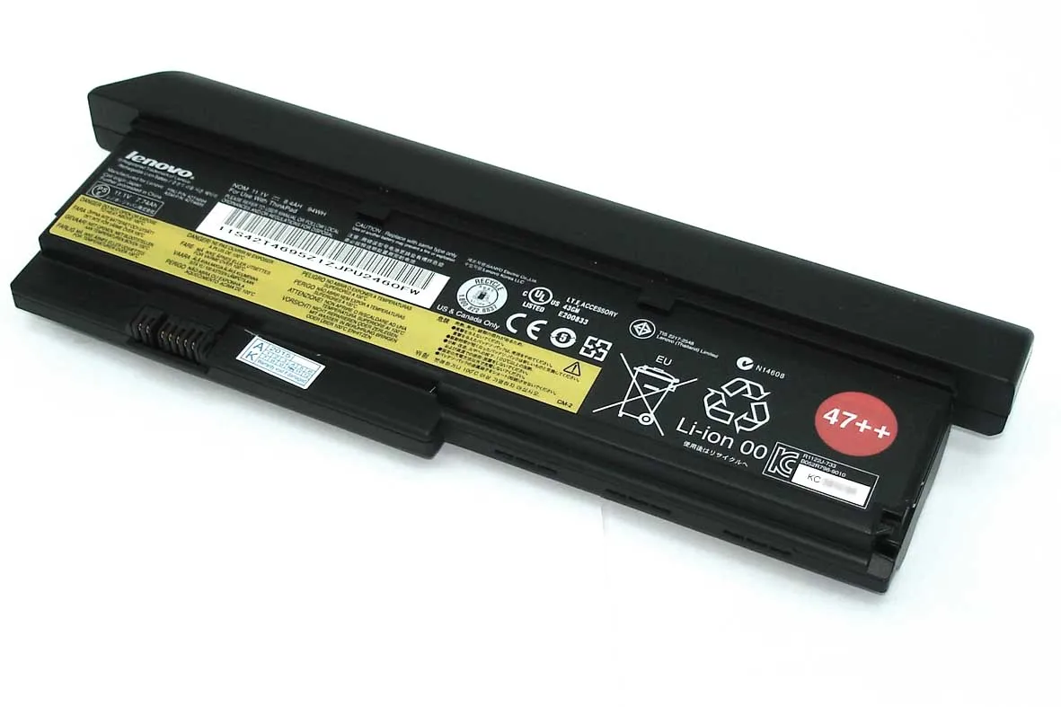 Аккумуляторная батарея 47++ для ноутбука IBM-Lenovo ThinkPad X200 11.1V 94Wh ORIGINAL черный |