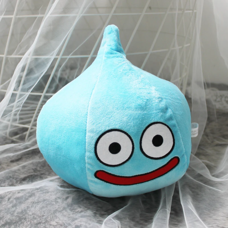 

25cm Dragon Quest Smile Plush Pillow Toy Japan Cartoon Anime Slime King Kawaii Figure Doll Plush Toys Gift For Kids