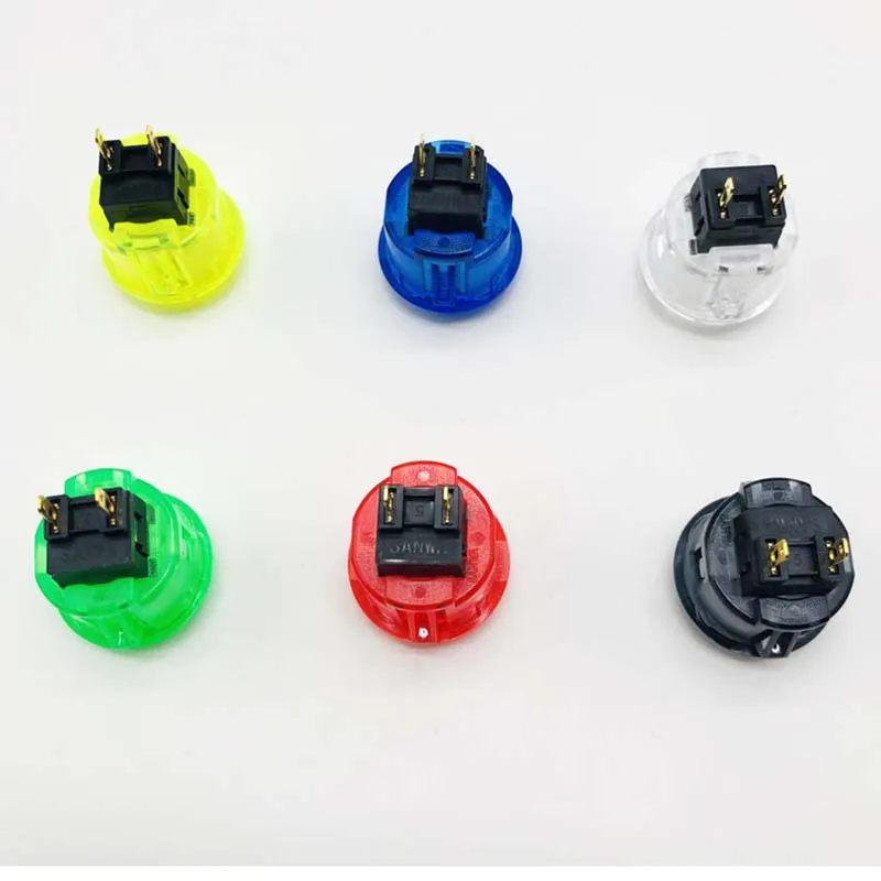 Оригинальная японская Кнопка SANWA для аркадных видеоигр прозрачная кнопка OBSC 24