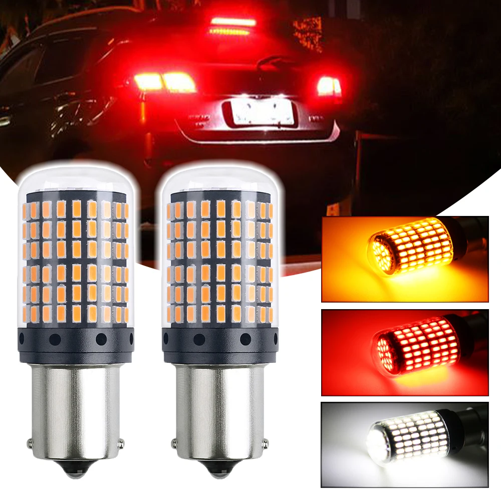 

1 шт. 1156 BA15S P21W BAU15S PY21W 1157 BAY15D P215W 7440 W21W Canbus светодиодный стоп-сигнал, лампа дневного света 12 В, красный, желтый