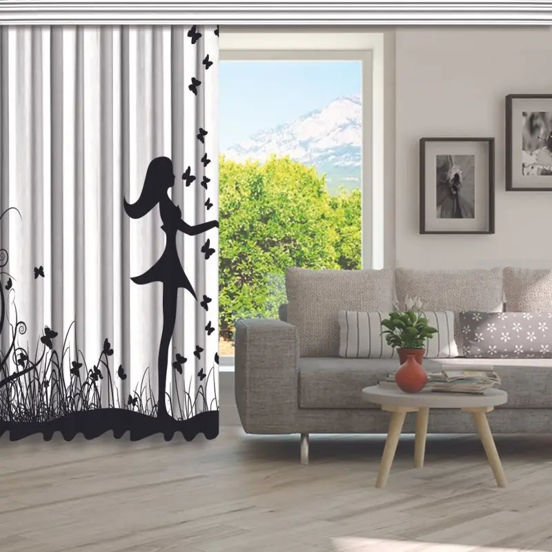 Волшебная сказочная история черно белого искусства с изображением девочки на