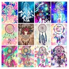 5D полностью круглая Алмазная картина сделай сам, Ловец снов с колокольчиками снов, украшение для дома, вышивка стразы, мозаика, набор для рисования