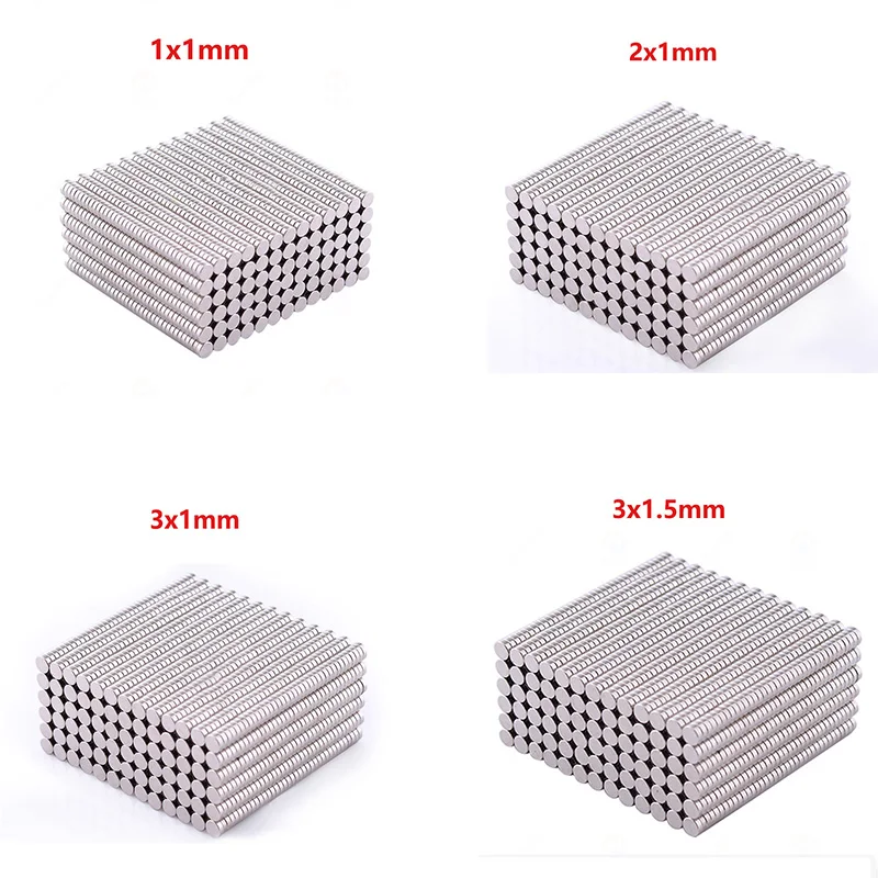 Неодимовый мини-магнит N35 50 шт. Круглый постоянный супермощный NdFeB 1x1 2x2 3x3 мм |