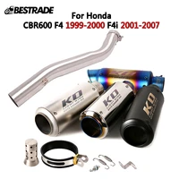 exhaust system for honda cbr600 f4 1999 2000 f4i 2001 2007 motorcycle middle link pipe slip on 51mm muffler tube stainless steel