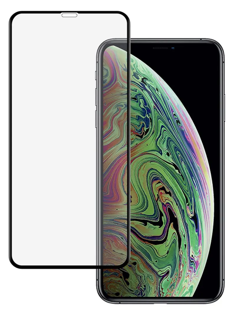 Защитное стекло 10D Full Glue для Apple iPhone Xs Max черная рамка|Защитные стёкла и плёнки
