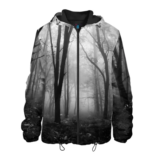 Мужская куртка 3D Туман в лесу | одежда