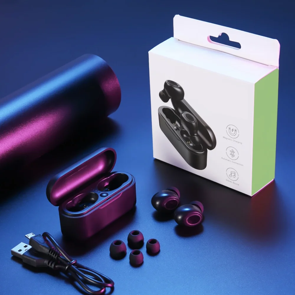 Wireless mini headphones / Беспроводные мини наушники. Bluetooth наушники со стерео звуком и