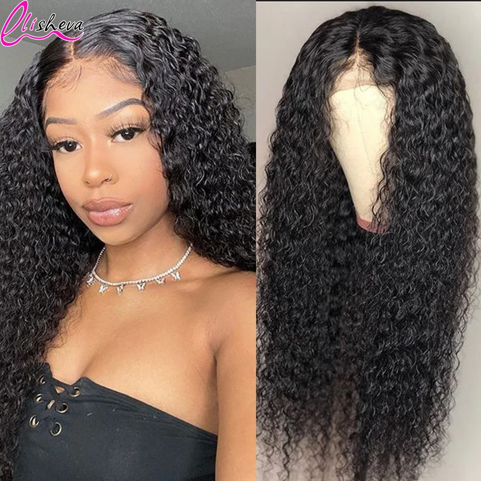 Brazilian Wet And Wavy Lace Front Wig Jerry Curly Human Hair Lace Front Wig 4x4 Closure Wig Curly Lace Front Wig With Baby Hair