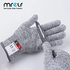 Рабочие перчатки MRELF, 2 шт., с защитой от порезов, черные, нитриловые, HPPE EN388, ANSI, с защитой от порезов, уровень 5, защитные перчатки, устойчивые к порезам