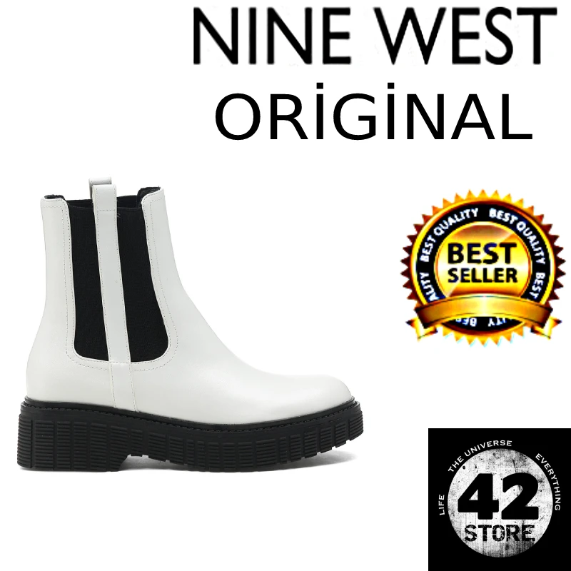 

Nine West Original SEMALE Women's Boots Black And White Faux Leather