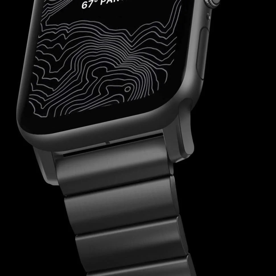 Браслет Nomad Titanium Band для Apple Watch 42/44 мм Чёрный|Ремешки часов| |